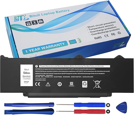 Laptop Replacement Battery for Dell Latitude 5440 5450 5540 5550 / Precision 3480 3490 3580 3590 Series 803W6 0803W6 2X1V9 02X1V9 54Wh 4623mAh 3-Cell 11.4V