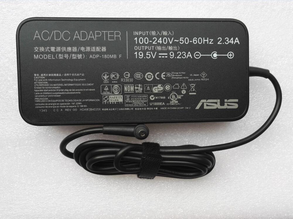 180W Laptop Charger for Asus FX502VM, FX503VD, GL502V, ROG G502VT Series (19.5V, 9.23A) 5.5*2.5MM Pin