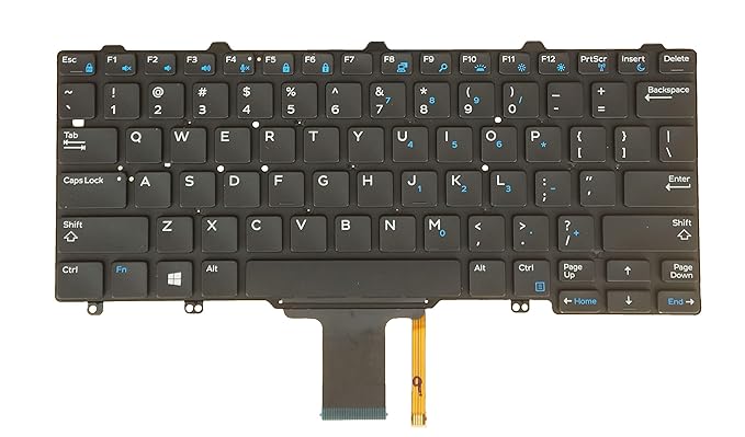 Keyboard for Dell Latitude 12 7275 E7270 E5270, XPS 12 9250 03P2DR Backlit